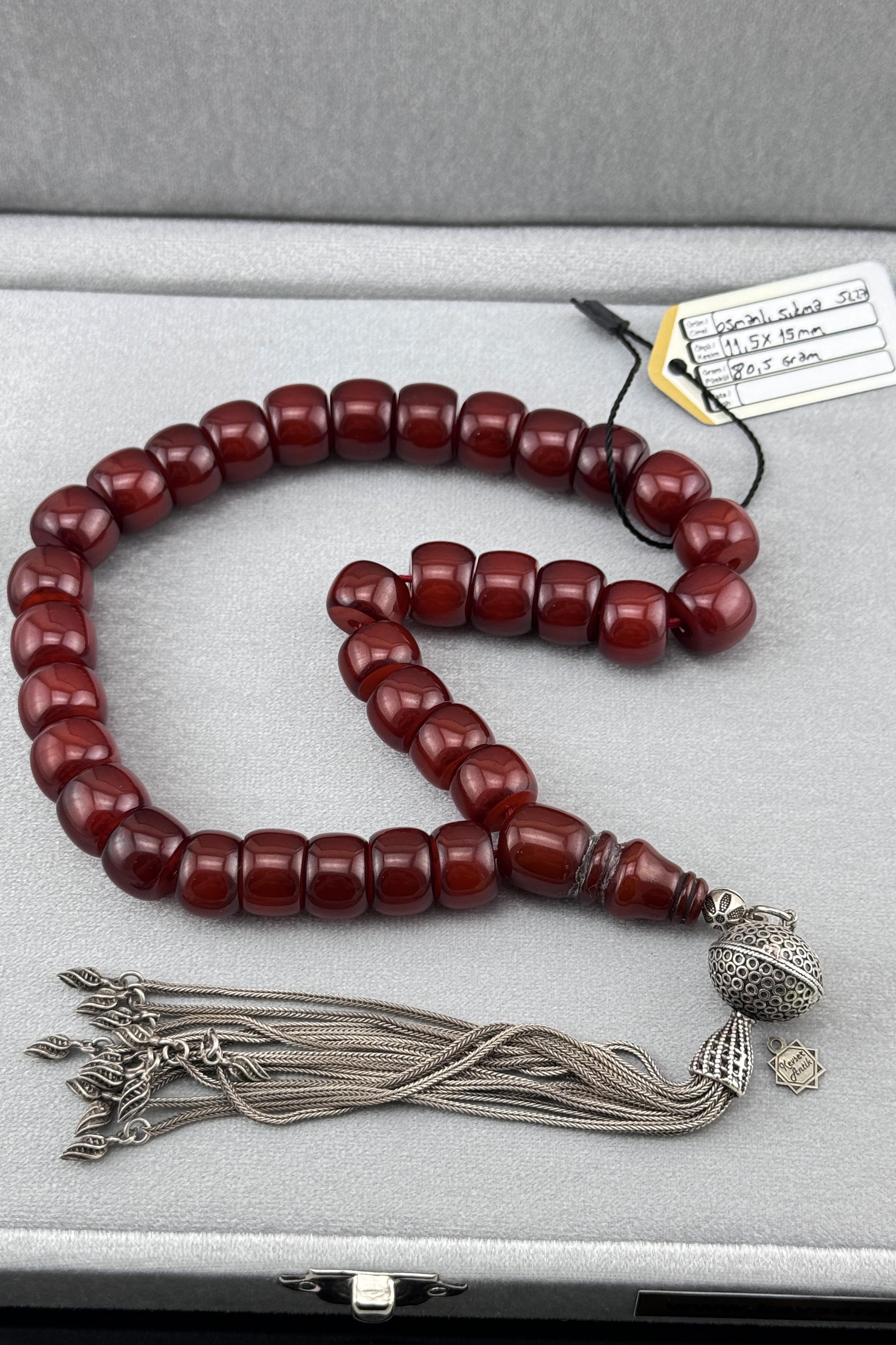 Üst Segment Osmanlı Sıkma KehribarÜst Segment Osmanlı Sıkma Kehribar - Kevser AntikOsmanlı Kehribar Tesbihler