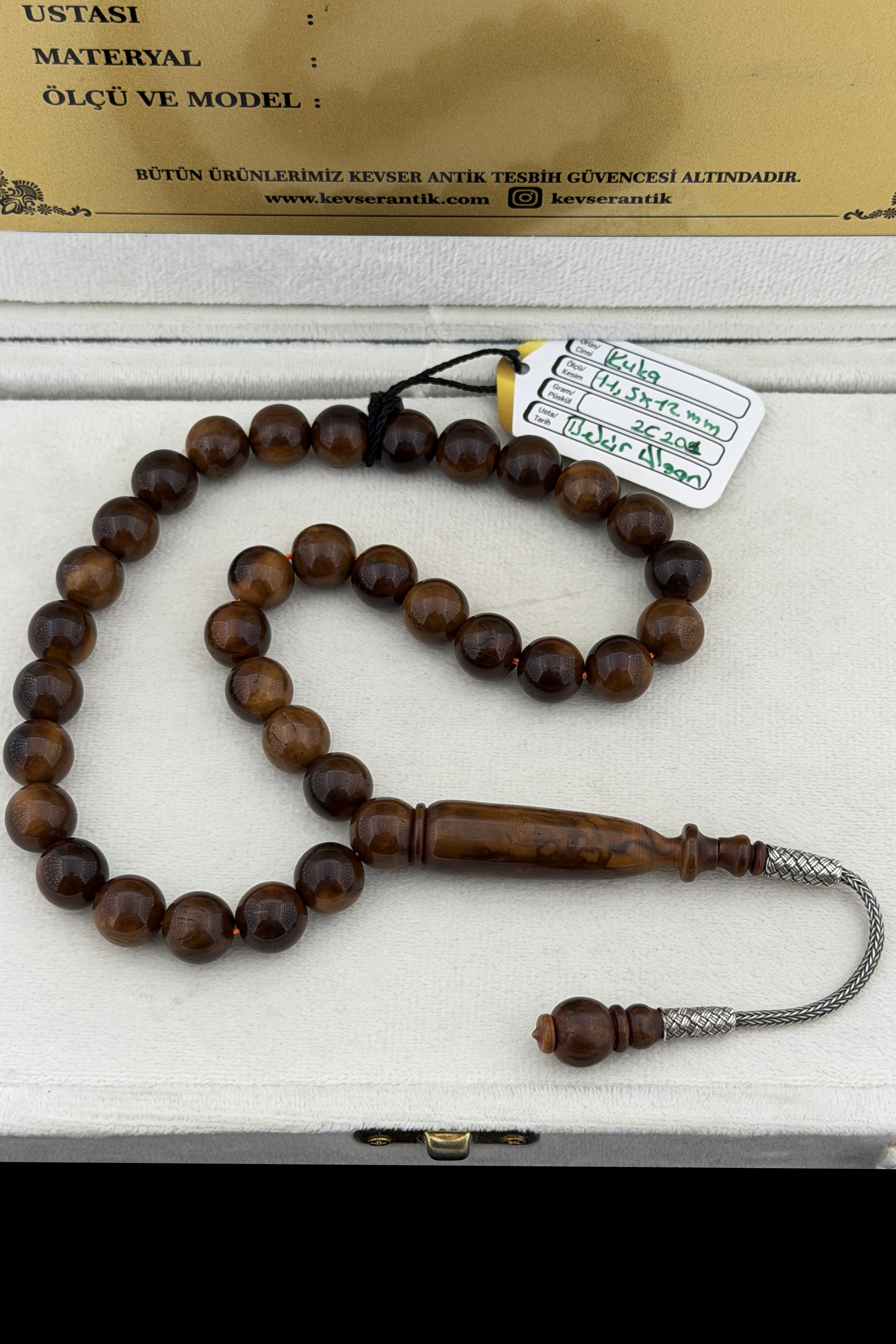 Usta İşi Kuka TesbihUsta İşi Kuka Tesbih - Kevser AntikAĞAÇ TESBİHLER