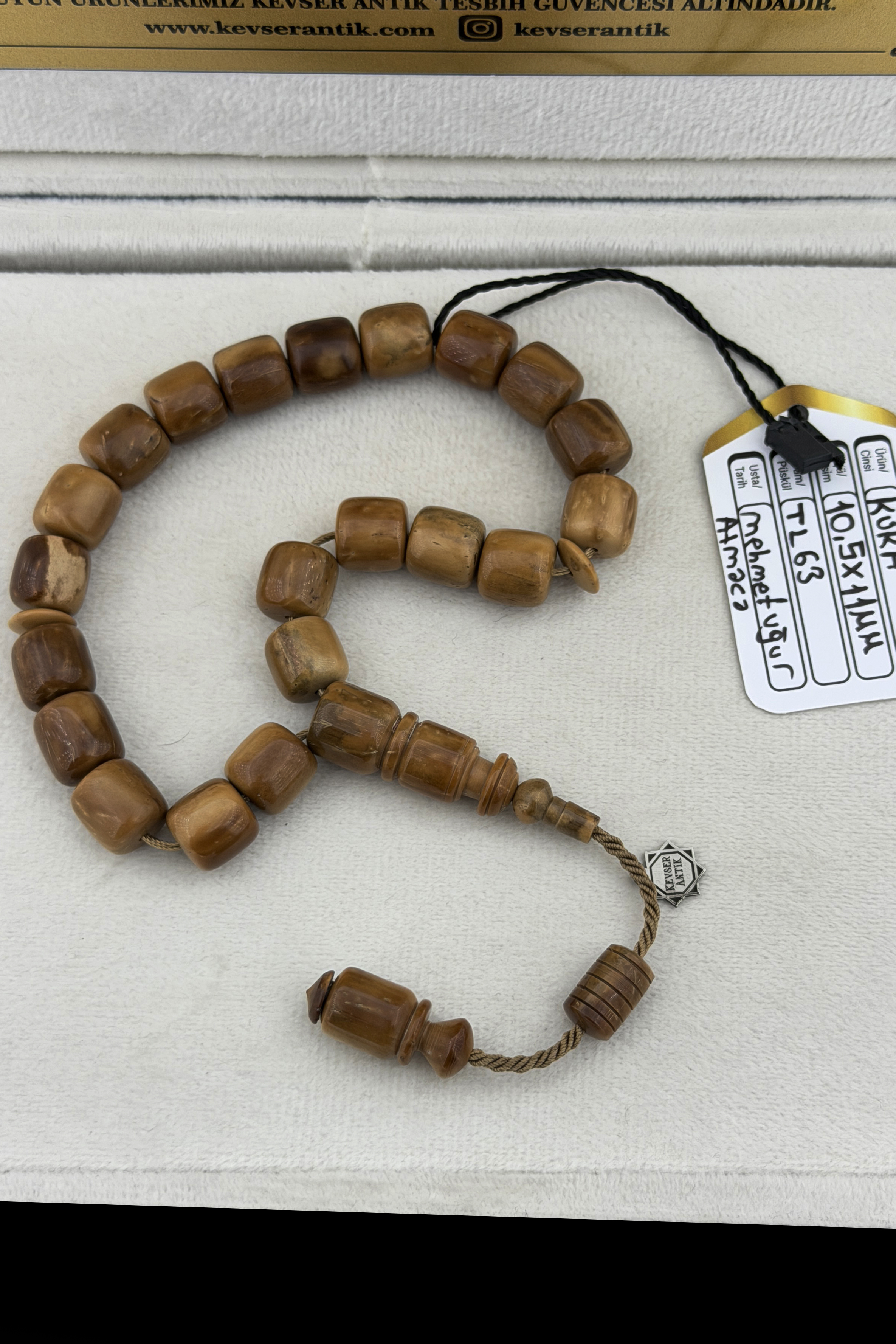 Usta İşi Kuka TesbihUsta İşi Kuka Tesbih - Kevser AntikAĞAÇ TESBİHLER