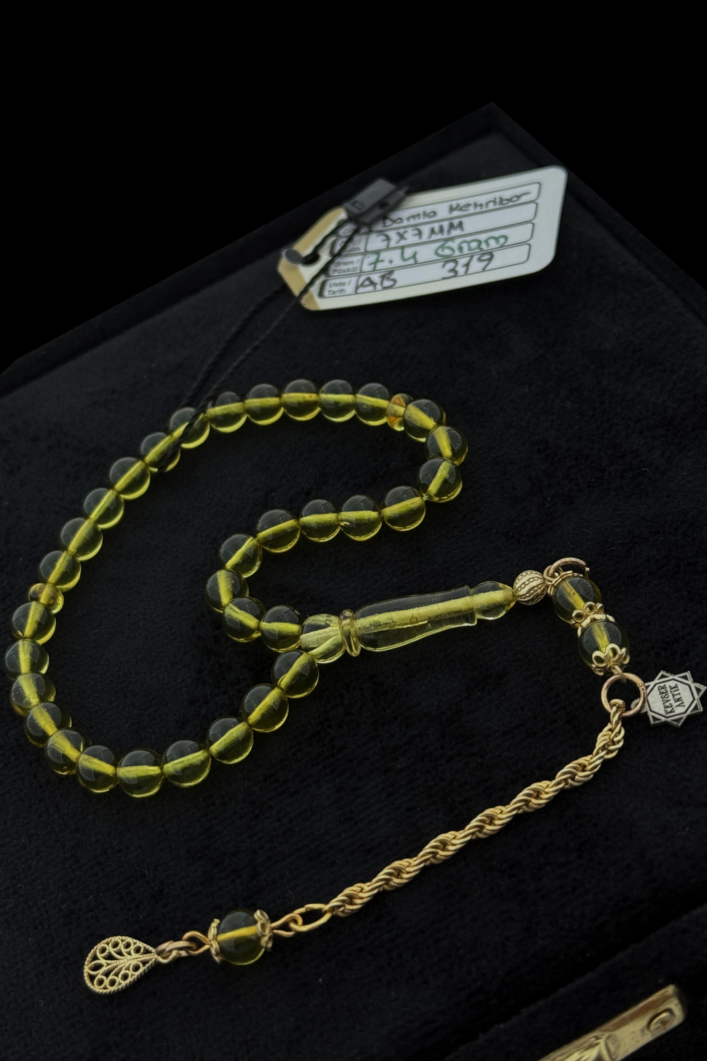 Yansımalı Koleksiyonluk Amber BoncukYansımalı Koleksiyonluk Amber Boncuk - Kevser AntikDamla Kehribar Tesbihler