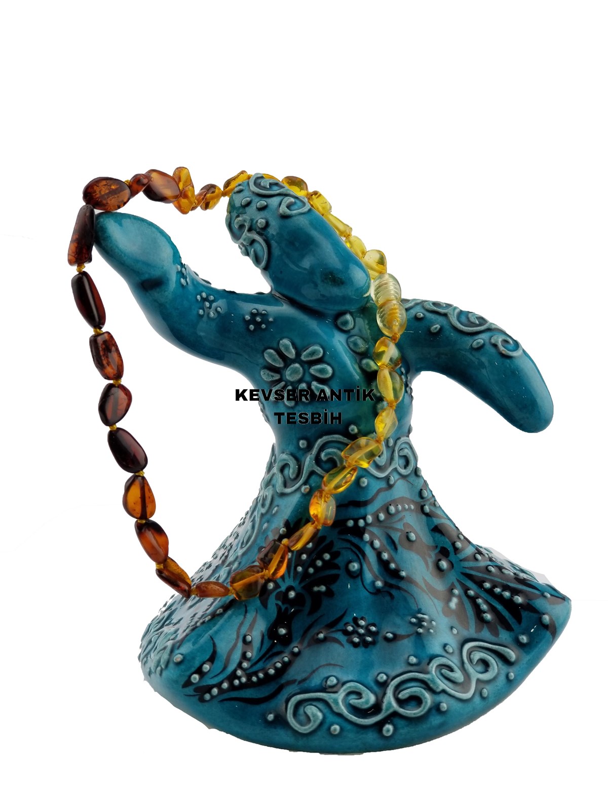 Yassı Kehribar Kolye