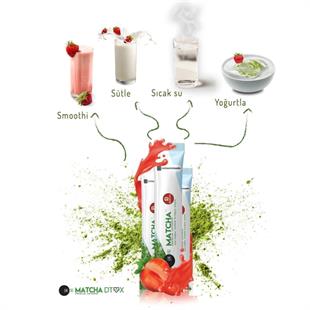Bilge İlaç Matcha Premium Japanese Çilek Aromalı Matcha Çayı 1 Kutu (8 Gr x 20 Adet)