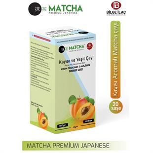 Bilge İlaç Matcha Premium Japenese Kayısı ve Yeşil Çay İçeren Toz Takviye Edici Gıda 1 Kutu (8 Gr x 20 Adet)