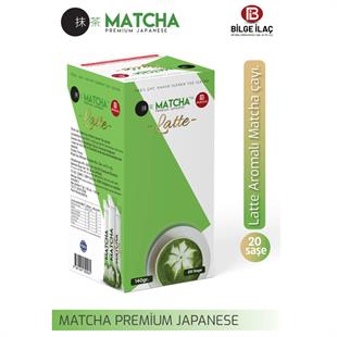 Bilge İlaç Matcha Premium Japenese Latte, Kahve Ve Hindistan Cevizi Aromalı Matcha Çayı, 1 Kutu (7 Gr x 20 Adet)