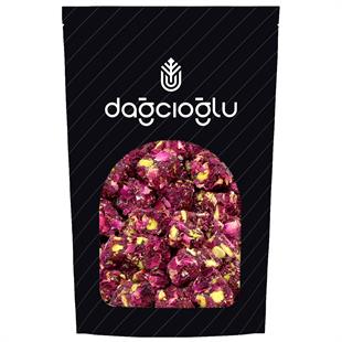 Dağcıoğlu Çifte Kavrulmuş Antep Fıstıklı Gül Yapraklı Lokum