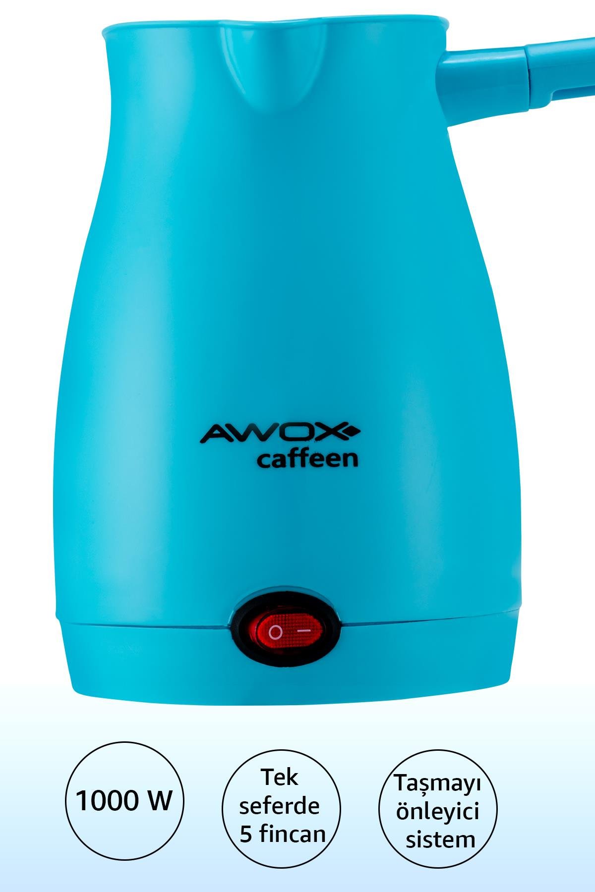 AWOX CAFFEEN ELEKTRİKLİ CEZVE MAVİ 