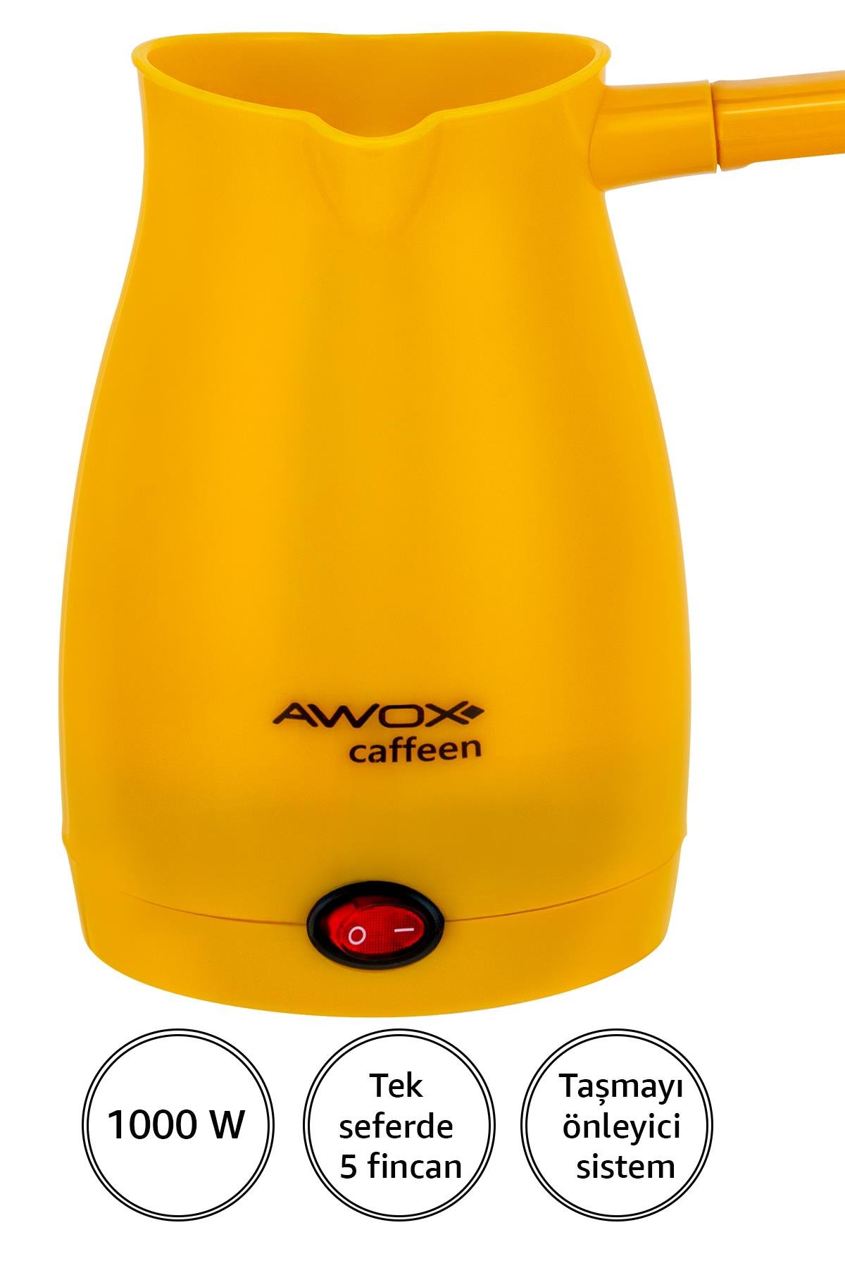 AWOX CAFFEEN ELEKTRİKLİ CEZVE SARI 