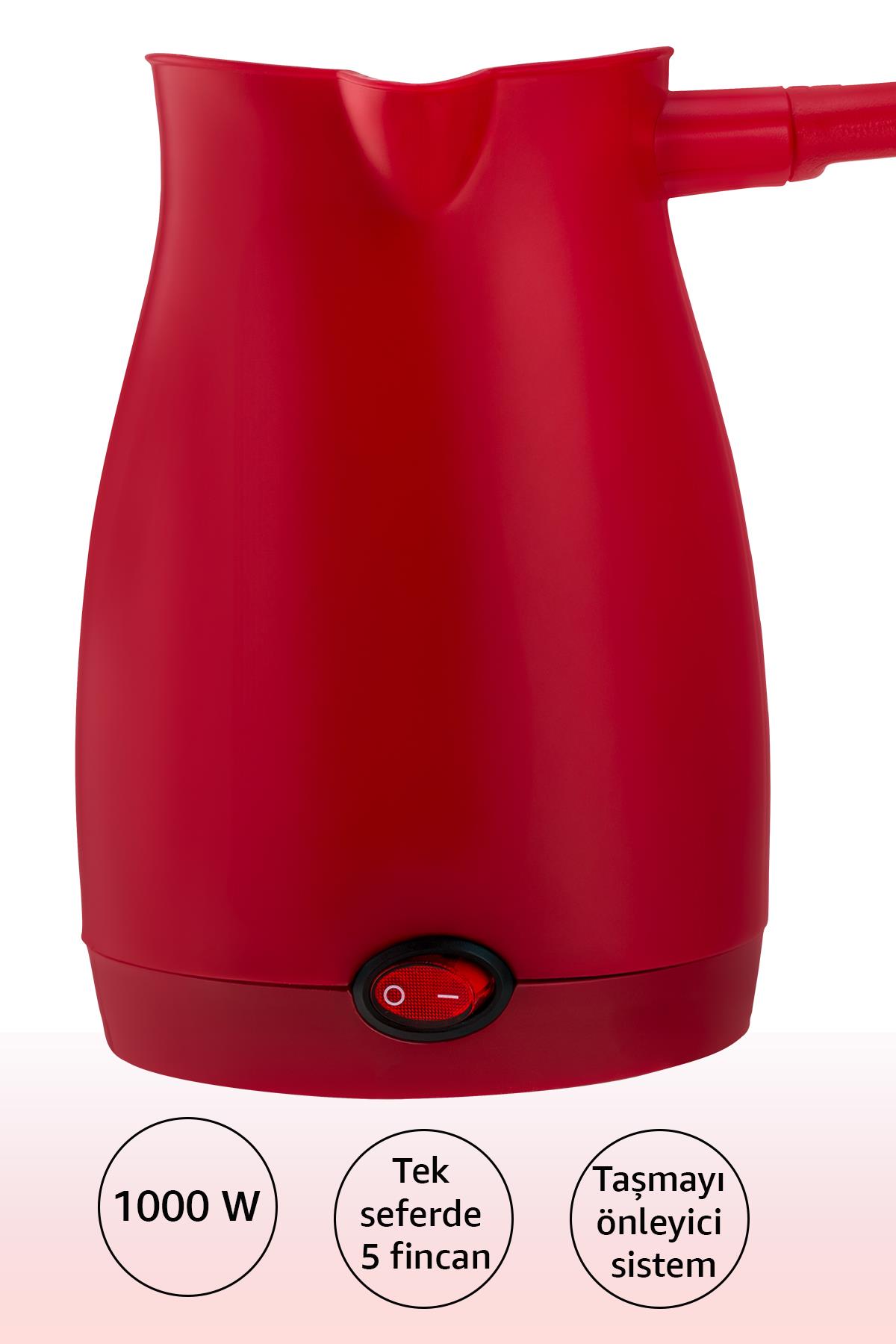 AWOX CAFFEEN ELEKTRİKLİ CEZVE KIRMIZI 