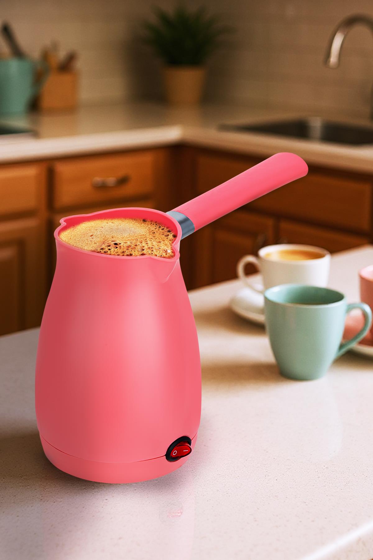 AWOX CAFFEEN ELEKTRİKLİ CEZVE PEMBE 
