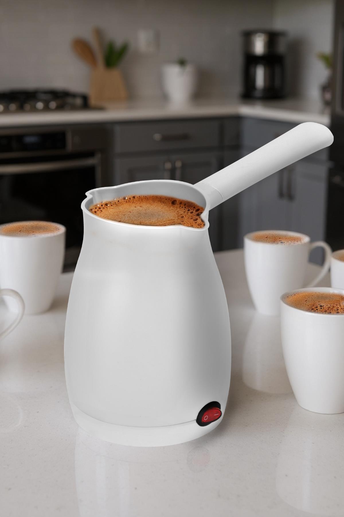 AWOX CAFFEEN ELEKTRİKLİ CEZVE BEYAZ 