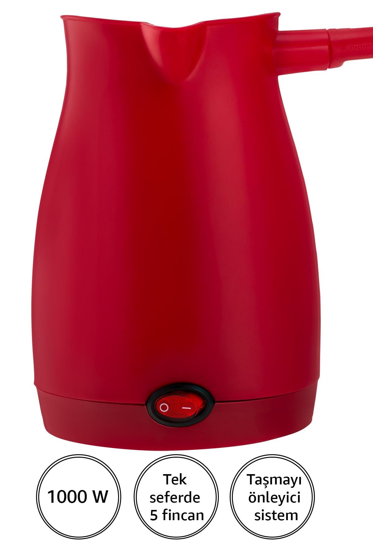 AWOX CAFFEEN ELEKTRİKLİ CEZVE KIRMIZI 