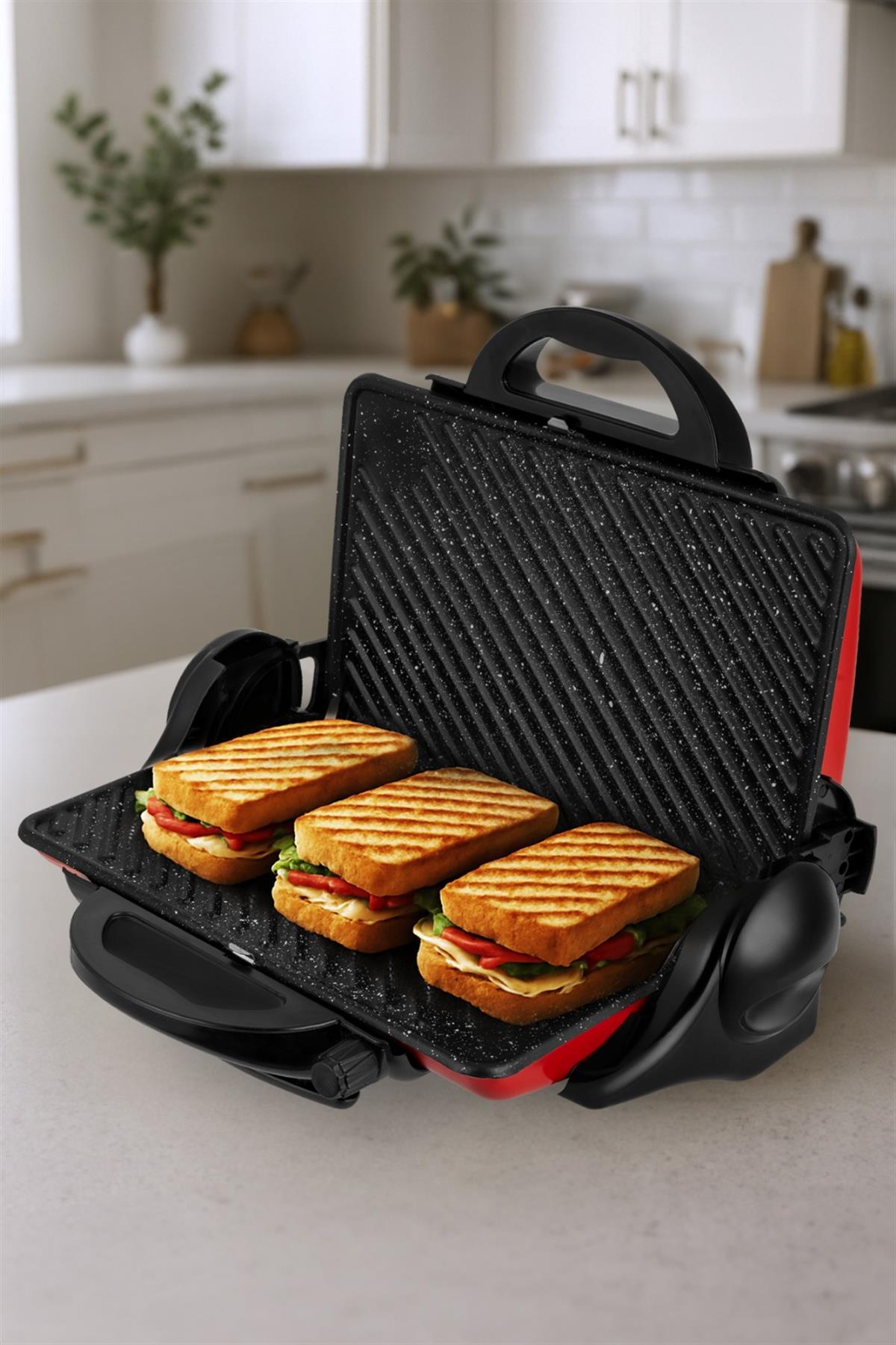 Awox Orion Kırmızı Tost Makinesi