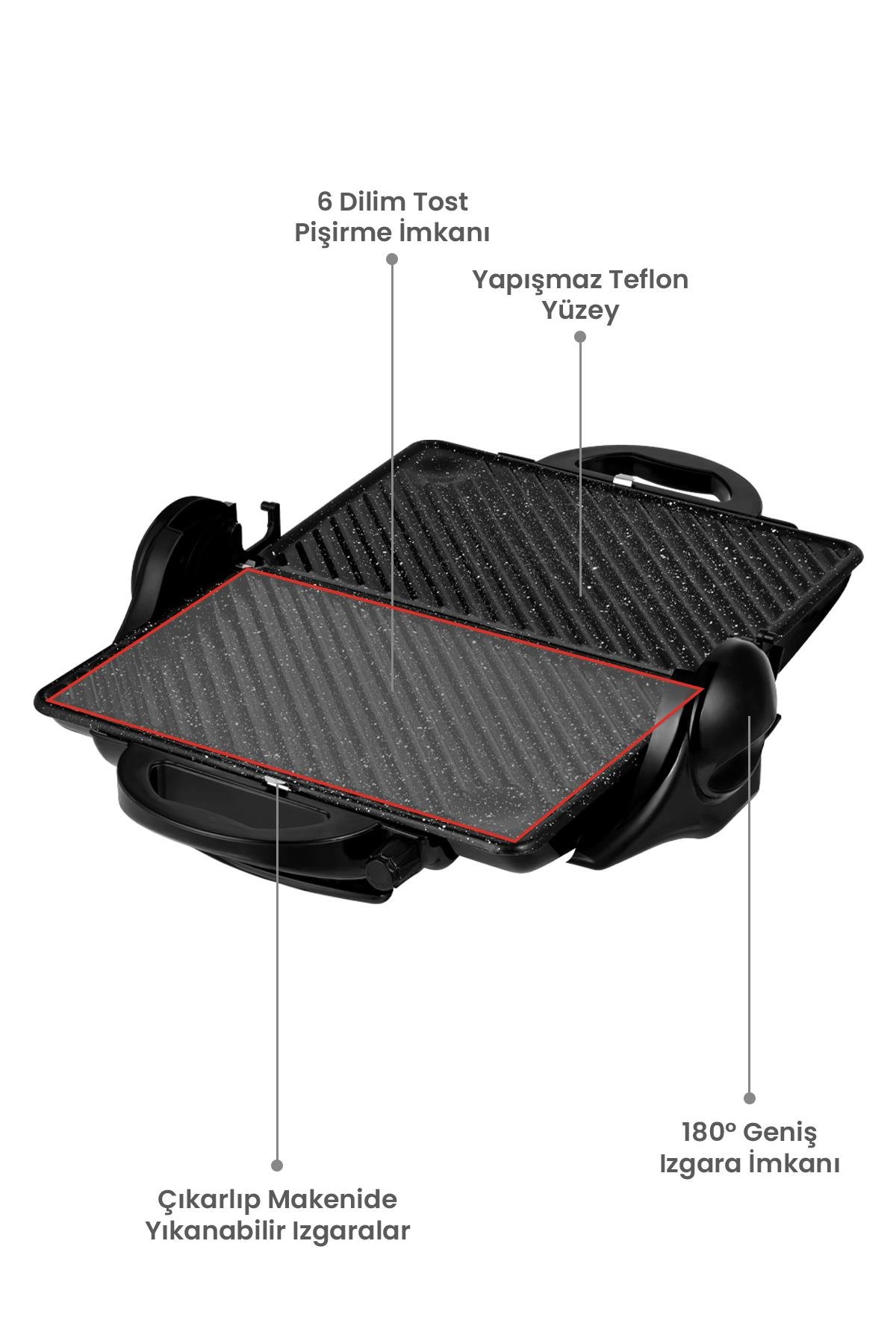 AWOX ORİON TOST MAKİNESİ SİYAH