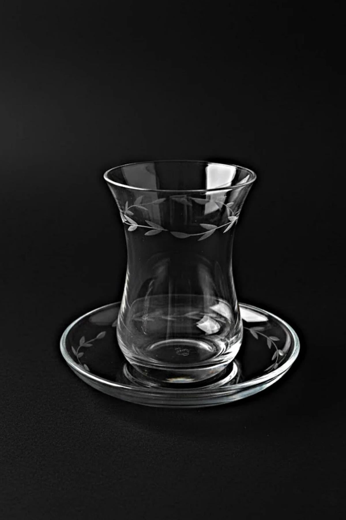 Çay & Kahve SetleriPaşabahçe Ajda Sarmaşık El Dekor Kesme 12 Parça Çay Takımı – 155 cc Şık Sunum