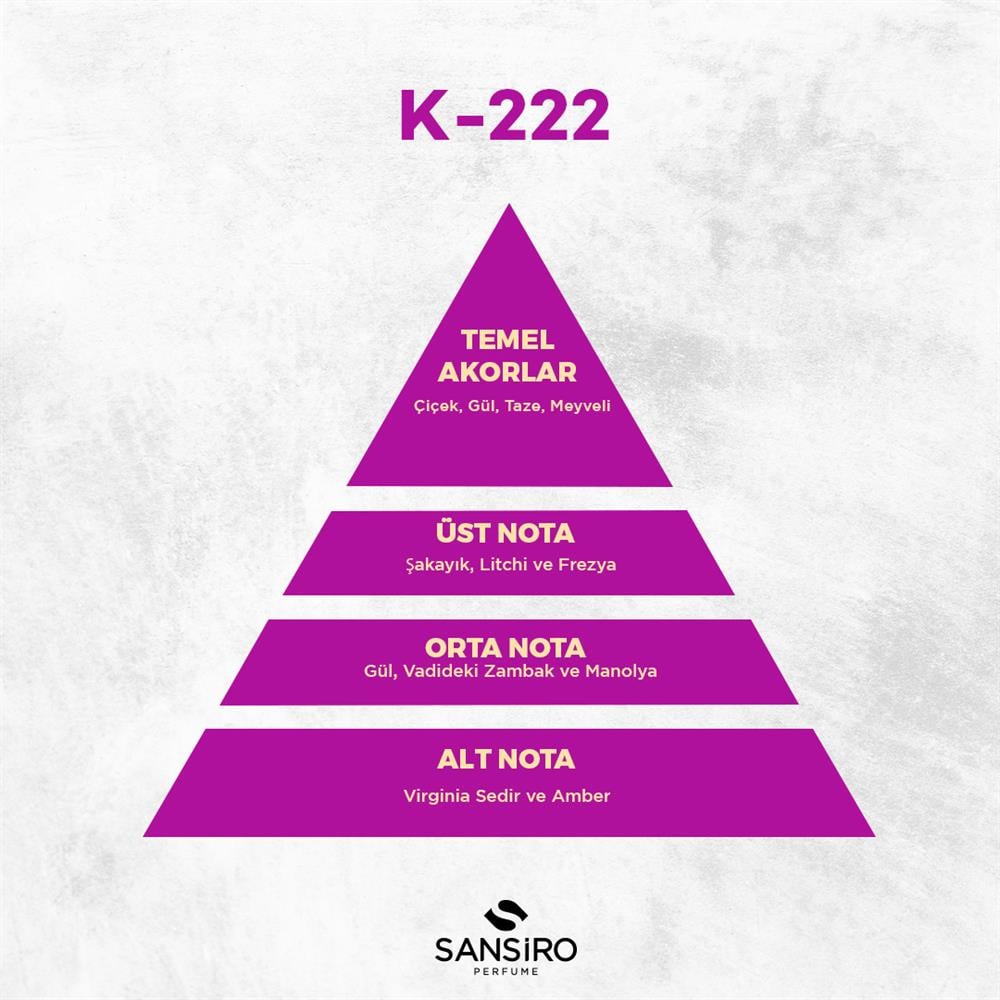 K-222 Kadın Parfüm 50ml Edp