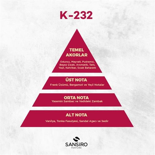 K-232 Kadın Parfüm 50ml Edp