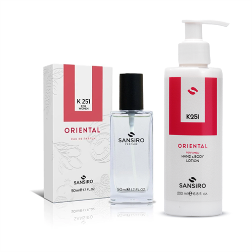 Sansiro K-251 Kadın Parfüm  50ml Edp + K-251 Hand&Body Lotion
