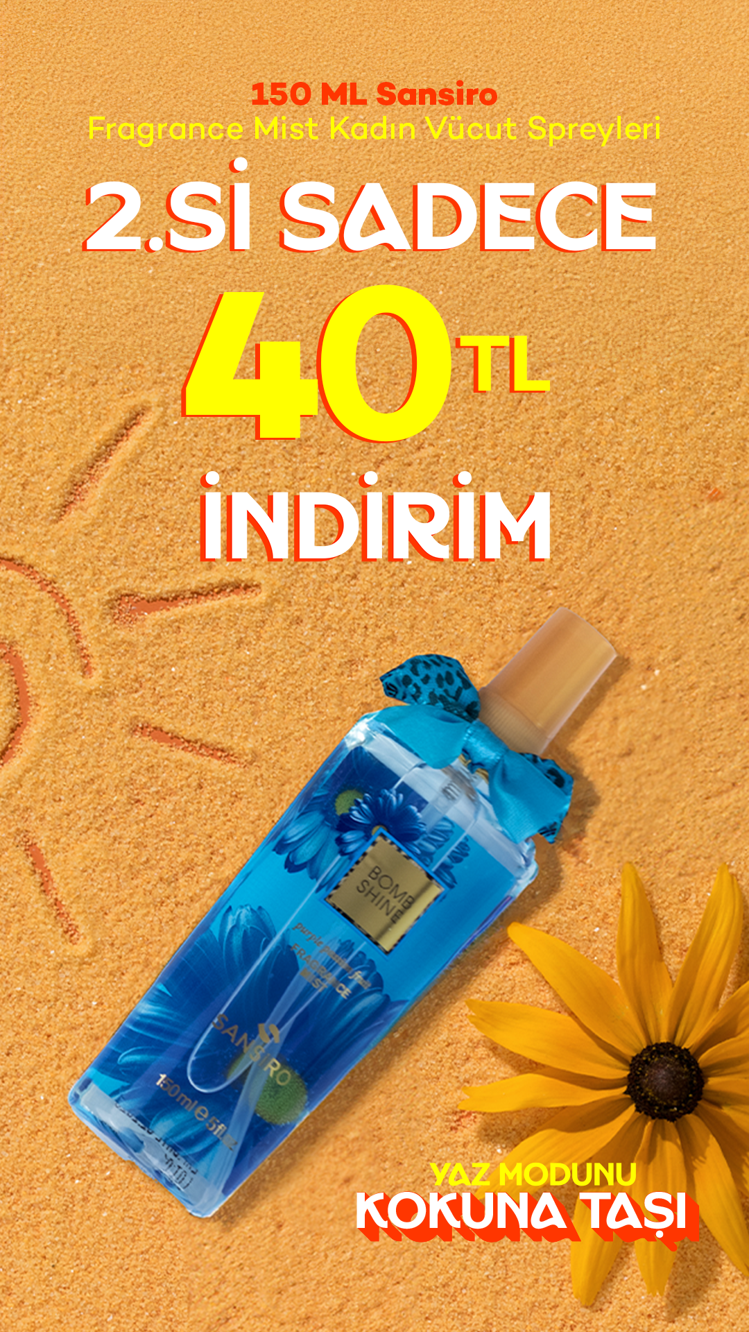 150ml Kadın Body Mist Kokularında 2.Ürün Sadece 40 TL