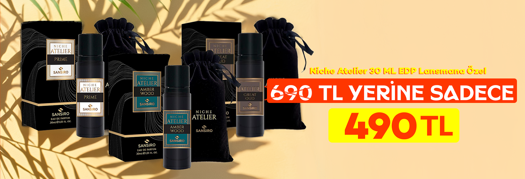 30ml Niche Atelier Lansmana Özel Sadece 490 TL