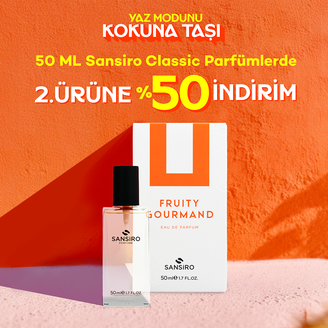 50ml Sansiro Classic Parfümlerde 2. Ürüne %50 İndirim !