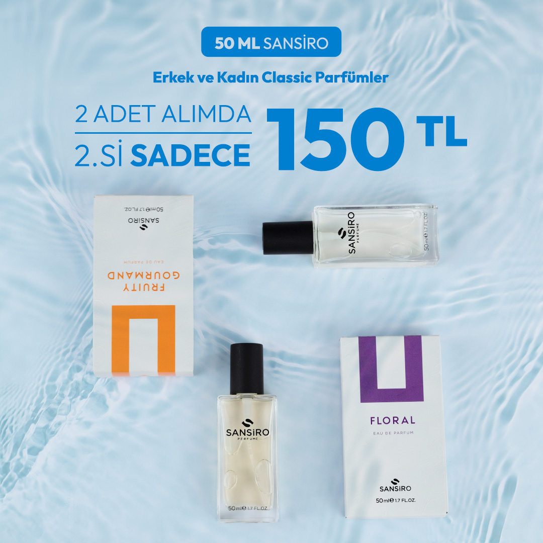 50ml Sansiro Classic Parfümlerde 2.Ürün Sadece 150 TL
