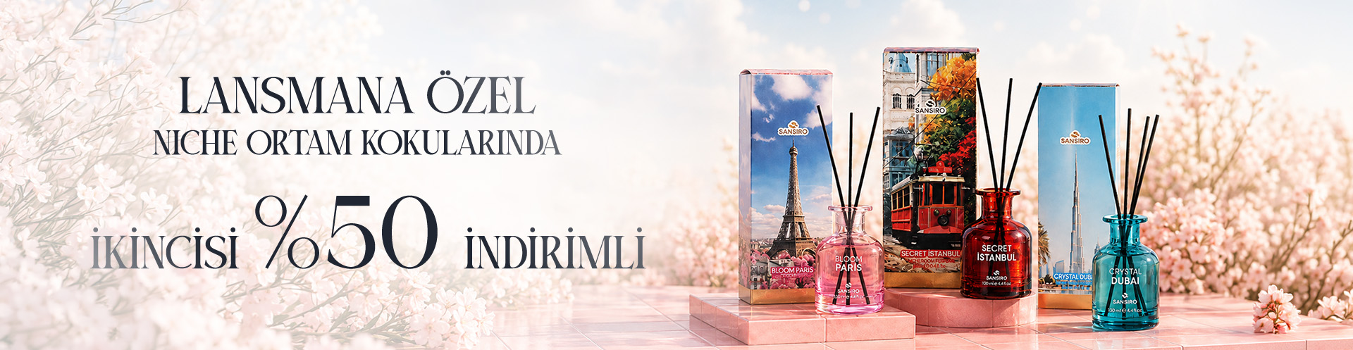 LANSMANA ÖZEL NICHE ODA KOKULARINDA İKİNCİSİ %50 İNDİRİMLİ
