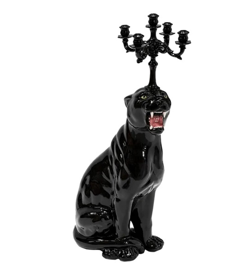 ABHİKA - ABHİKA PANTHER CANDLE HOLDER