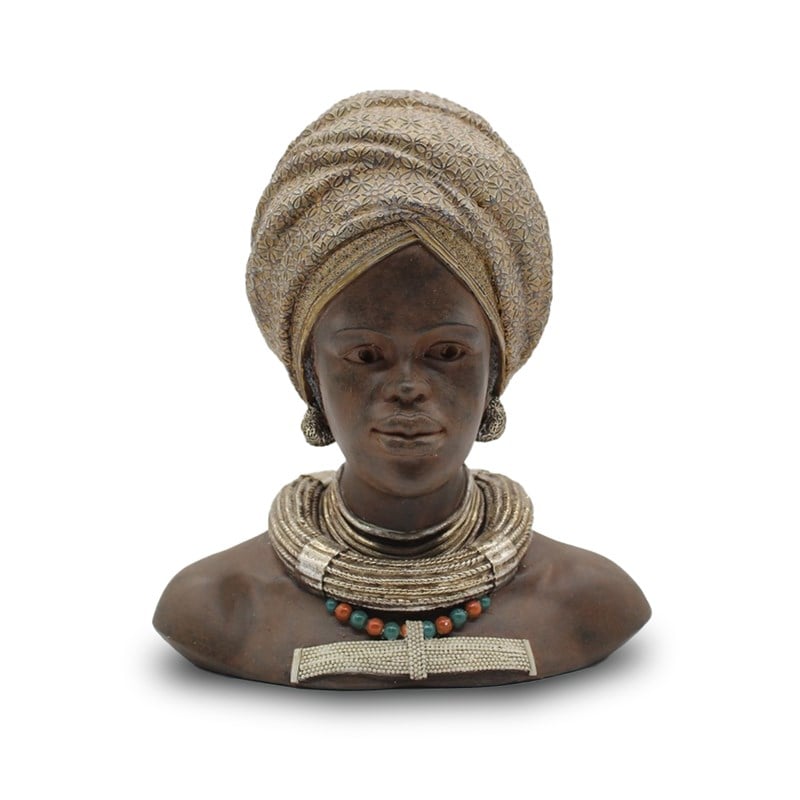 Fancy - African Women Head In Resin
