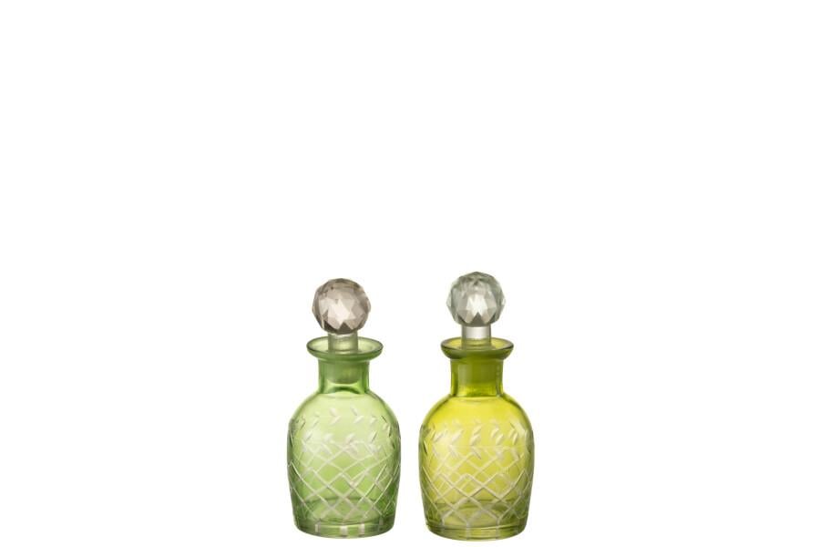 JOLIPA - Carafe Leaves Glass Green Small 