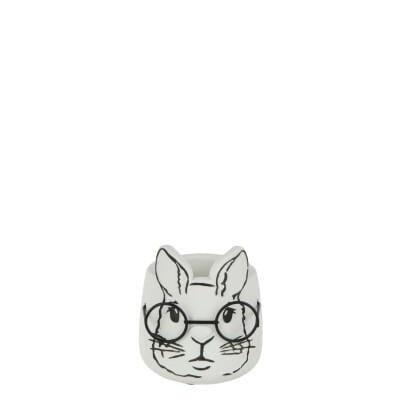 JOLIPA - Jolipa Flowerpot Rabbit Cement White Small