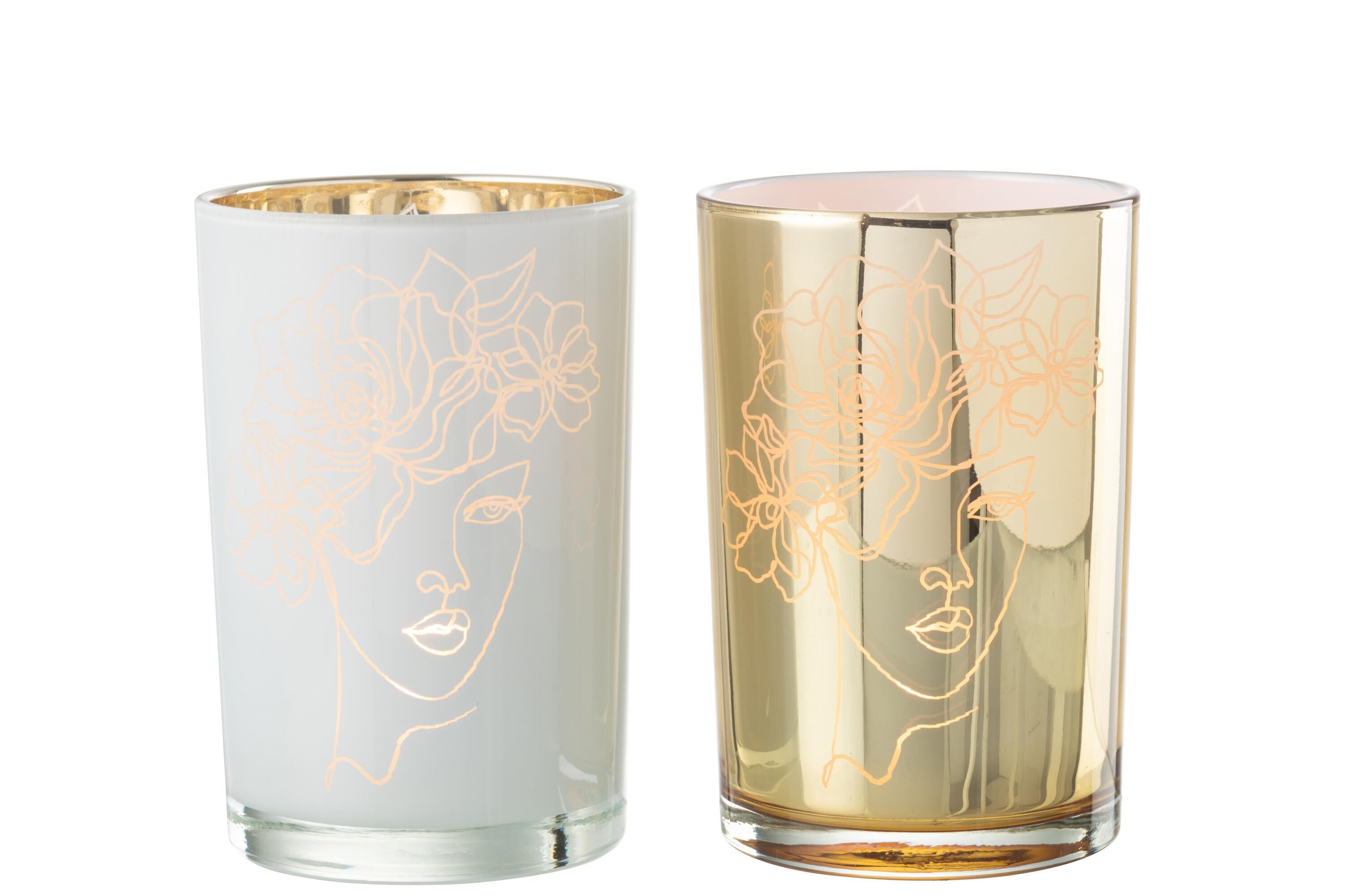 JOLIPA - Jolipa Hurricane Lady Hair Flowers Glass White/Gold
