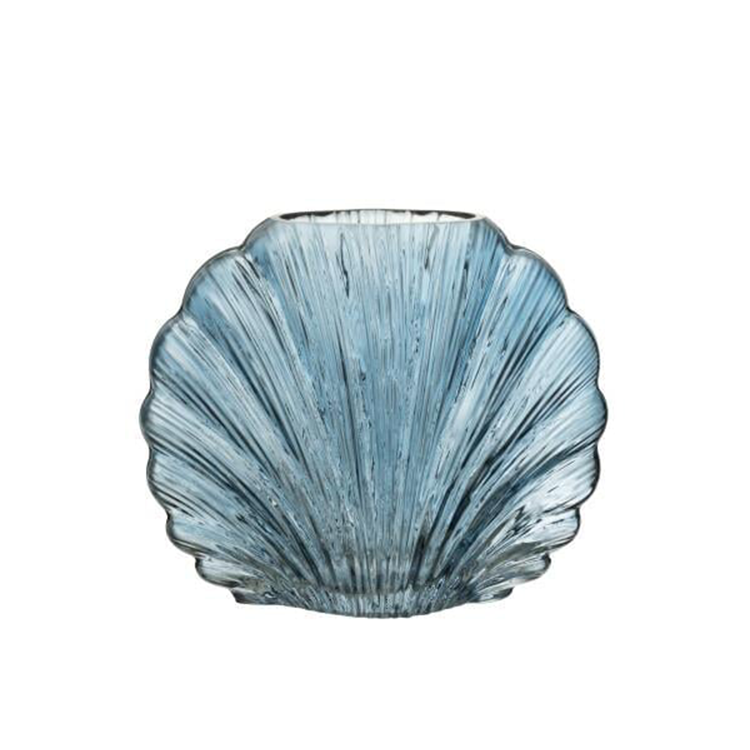 JOLIPA - Jolipa Vase Shell Glass Light Blue Small