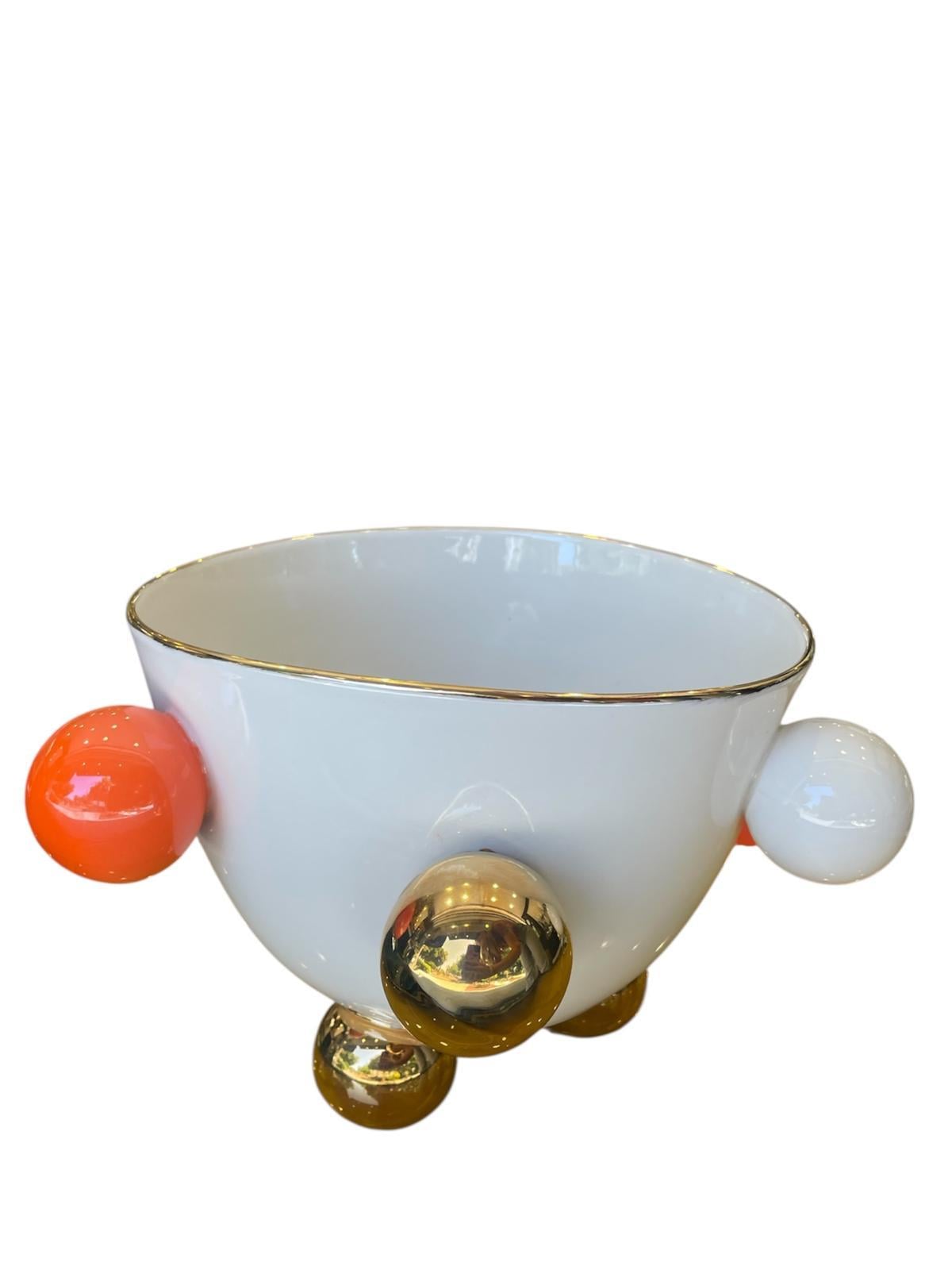 Maji Atelier - MAJİ COSMOS GOLD KASE 2000 ML ( TURUNCU DETAYLI)