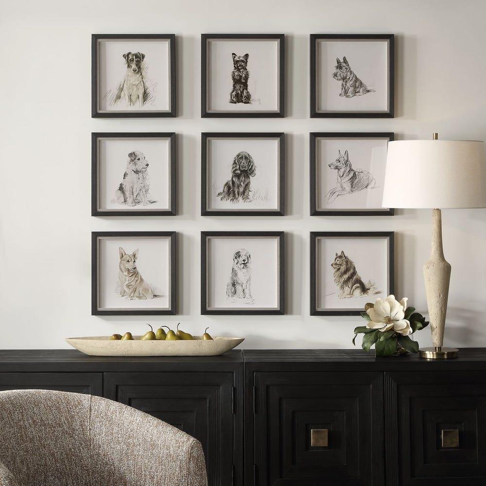 Uttermost - UTTERMOST LOYAL COMPANION FRAMED PRINTS TABLO 9'LU SET