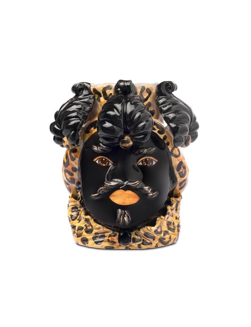 ABHİKA - ABHIKA VASE MORO MAN SMALL LEOPARD