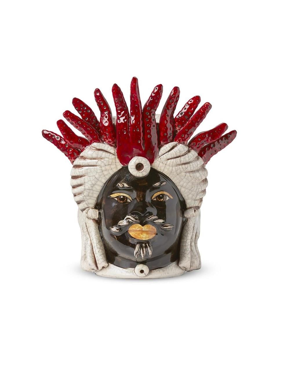 ABHİKA - ABHIKA VASE MORO MAN SMALL MEDUSA