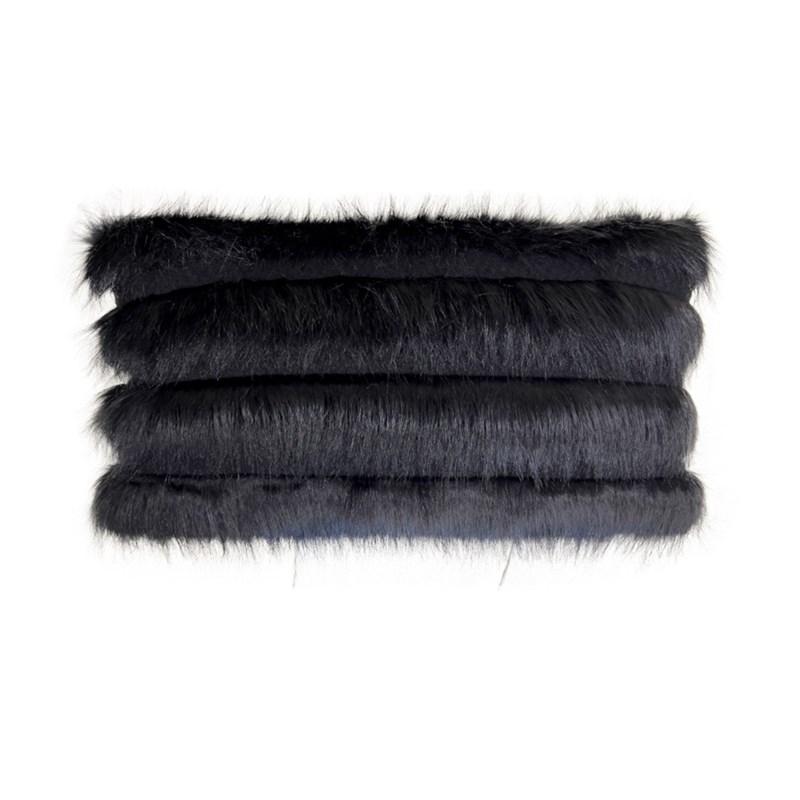 AG Selection - AG SELECTİON FİTİLLİ SİYAH DİKDÖRTGEN KÜRK KIRLENT