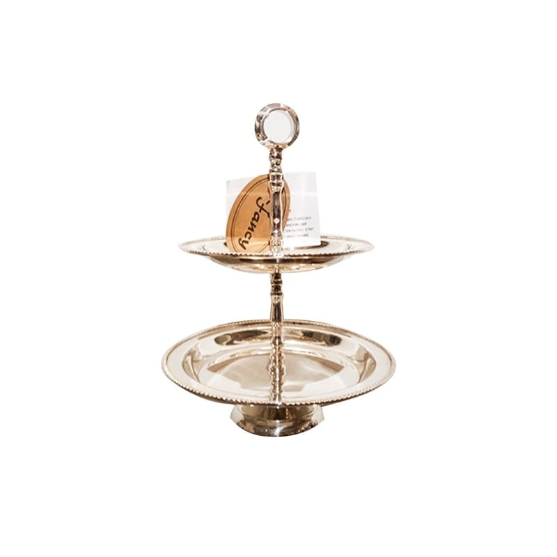 Fancy - Fancy Dıspenser 2 Rack Sılver Plated 21H