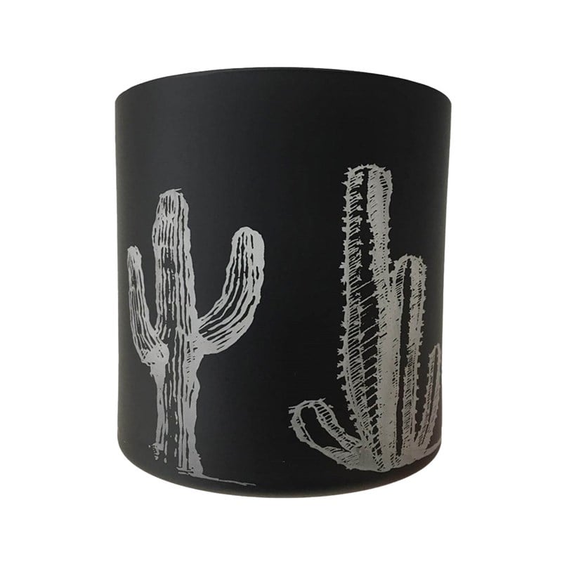 Fancy - Fancy GLASS CYLIND HURRICANE XL MATT BLACK CACTU