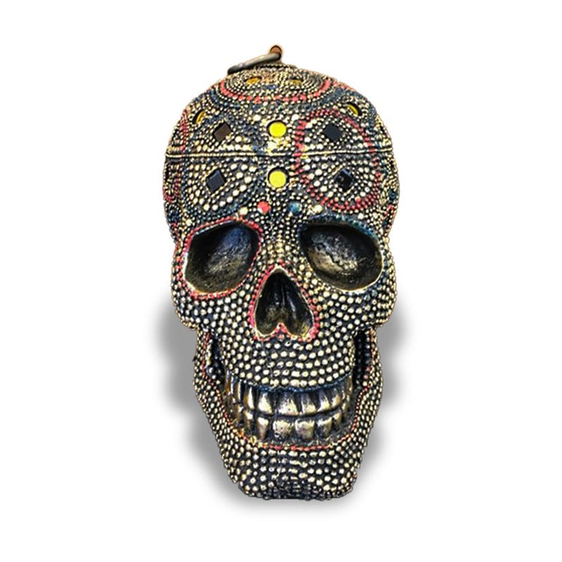 Fancy - Fancy Skull Calavera Resin Ant.Bronze 14,5 H