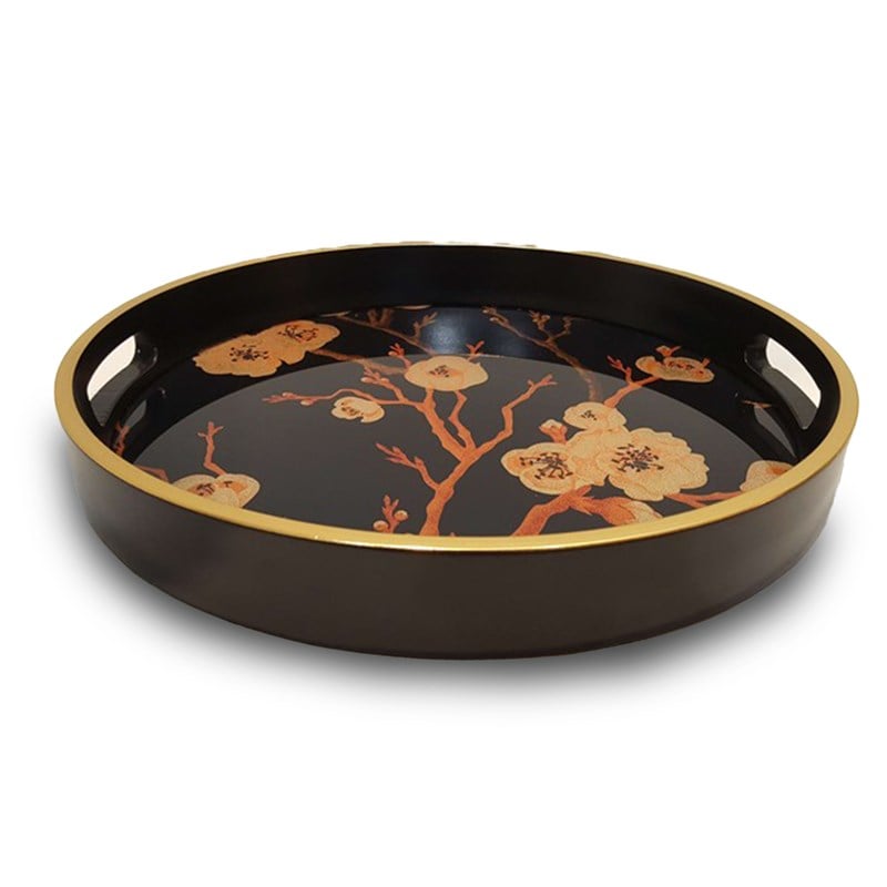 Fancy - Fancy Small Round Mirror Tray Sakura