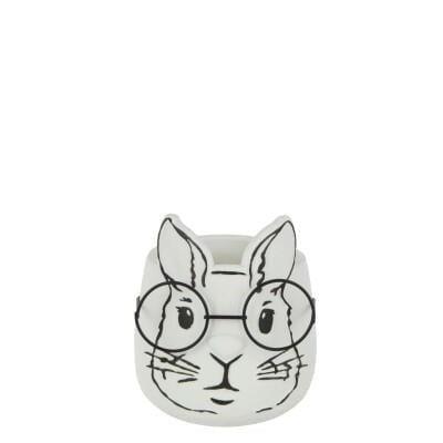 JOLIPA - Jolipa Flowerpot Rabbit Cement White Medium