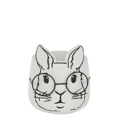 JOLIPA - Jolipa Flowerpot Rabbit Cement White Large