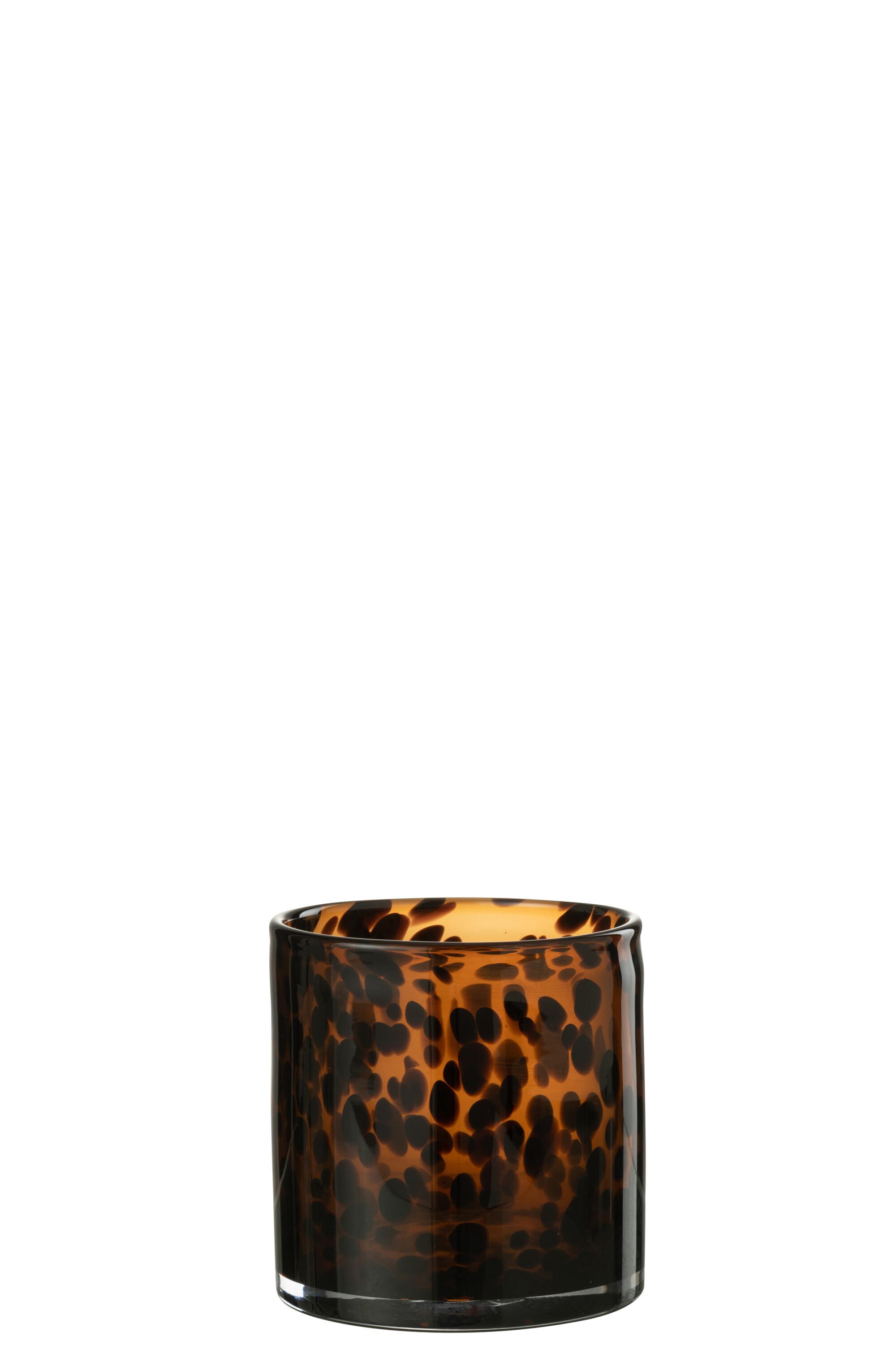 JOLIPA - Jolipa Hurricane Cylinder Dots Glass Brown/Black Small
