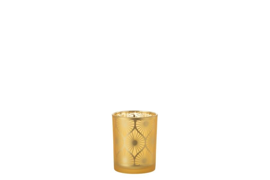 JOLIPA - Jolipa Hurricane Flowers Glass Yellow  Medium
