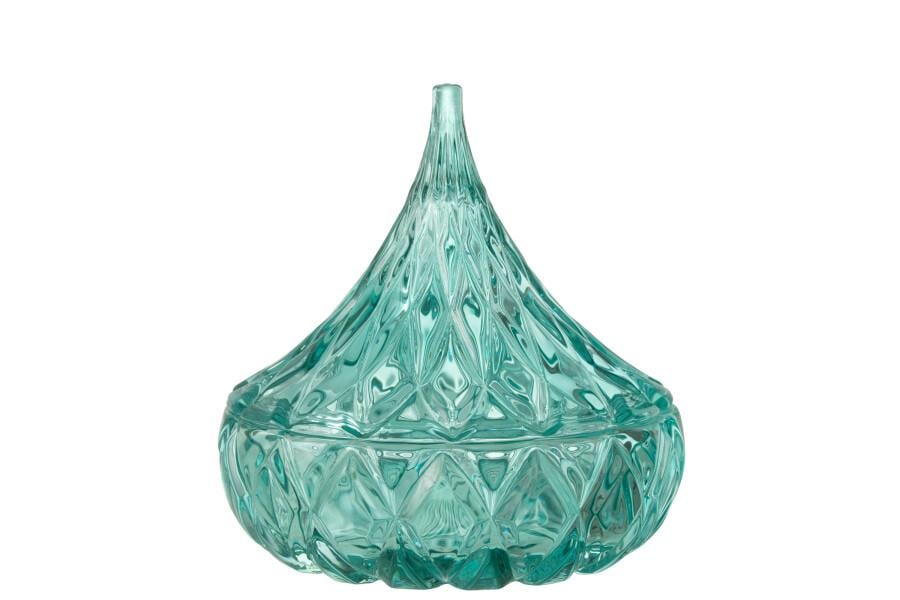 JOLIPA - Jolipa Jar Pointy Cut Glass Azure Blue 