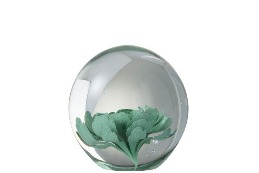 JOLIPA - Jolipa Paperweight Flower Glass Mint Medium