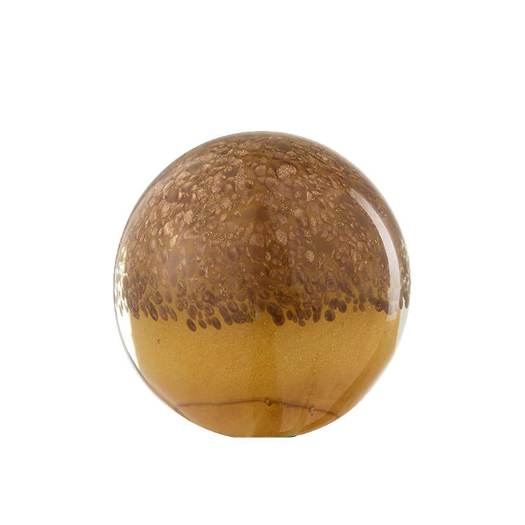 JOLIPA - Jolipa Paperweight Layers Glass Brown/Ochre Large