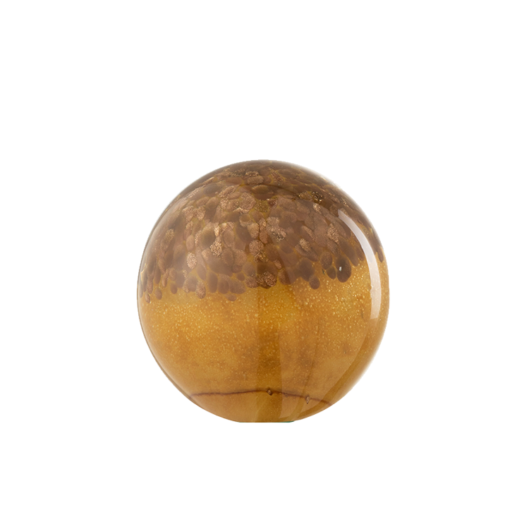 JOLIPA - Jolipa Paperweight Layers Glass Brown/Ochre Small