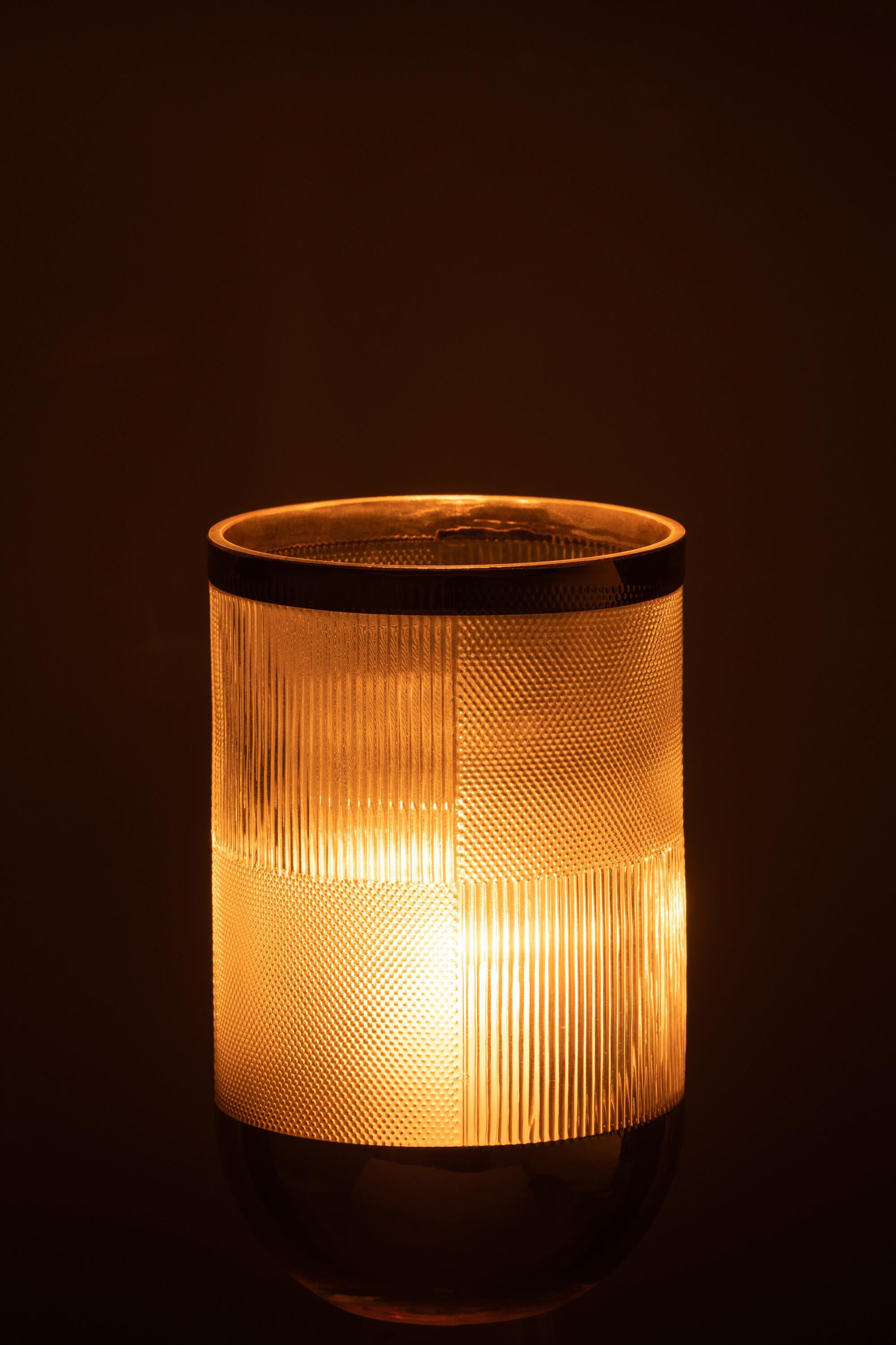 JOLIPA - Jolipa Vase Cylindrical Pattern Glass Small